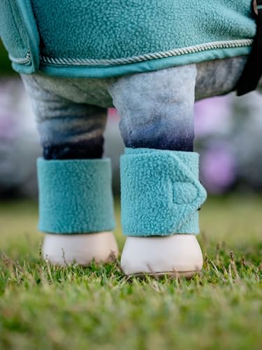 LeMieux Toy Pony Bandages for Toy Pony - Fleece - Simple Fastening - Suitable for Ages 3 Years + - Lagoon - color: Lagoon