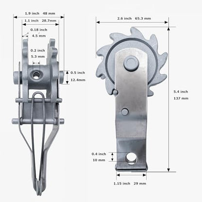 Electric Fence tensioner, Wire Strainer, High tensile Fence Tightener 20pcs - color: silver, size: 20 pcs