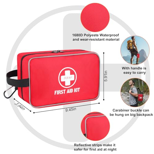 330-Piece Comprehensive First Aid Kit for Home, Car, Travel - size: Medium