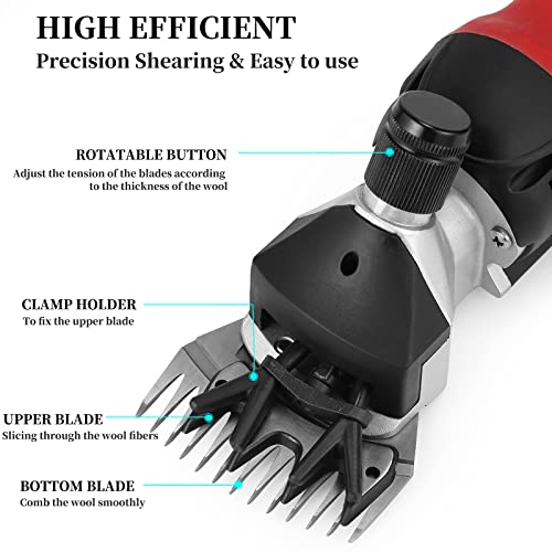 DUCKBOY Heavy Duty Sheep Clipper & Shearing Machine, 380W, Goats, Cattle - size: 380W Sheep Clipper