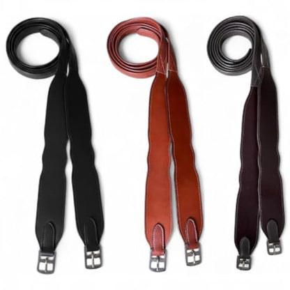 Majestic Ally Wide Body English Stirrup Leathers for Equestrian Riding, Black, Brown, Chestnut, 48-54-60 Inch - color: Chestnut, size: 54"
