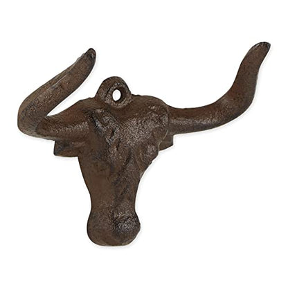 DII Cast Iron Decorative Wall Hook Set, Ox, 2 Count - size: Ox