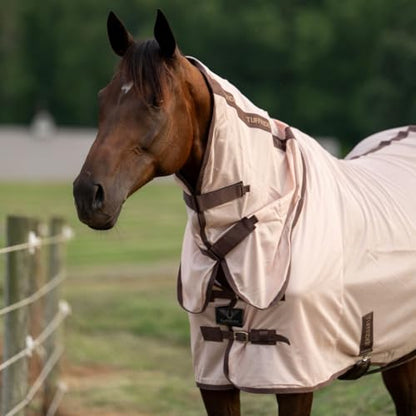 TuffRider Comfy Mesh Combo Neck Fly Sheet - Adobe Rose - 75 - color: Adobe Rose, size: 75 in
