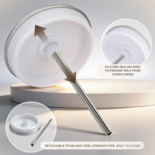 Glass Milk Container Compatible with Jura E8, S8, Z8, Z6, J6, 16.9oz