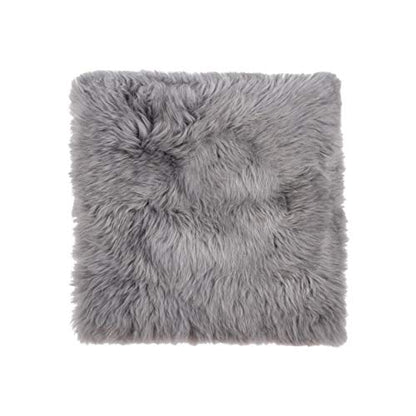 Natural Sheepskin Chair Pad, Non-Slip, Grey, 1 Pack - color: Grey, size: 1 Count (Pack of 1)