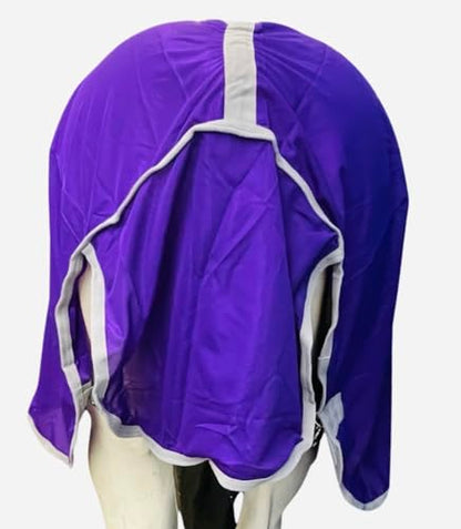 Heavy Duty Horse Fly Sheet with Neck and Detachable Belly Band | Summer Sheet (72, Purple) - color: Purple, size: 72