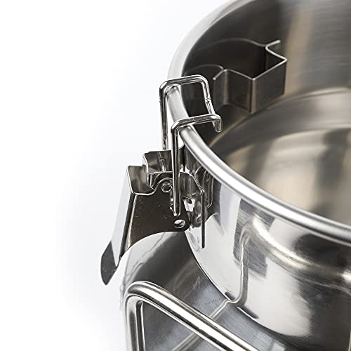 Milk Can Milk Bottle, 20/30/ 40/50/ 60L Stainless Steel Heavy Duty Milk Jug Wine Pail Bucket Square Liquid Container Storage with Embedded Silicone Sealed Lid for Home Restaurant Bar Silver (20L) - size: 20L
