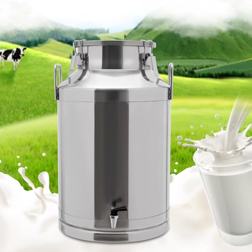 60L/15gal Stainless Steel Milk Bucket with Lid and Faucet - size: 60L/15gal-with Faucet