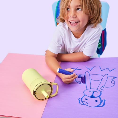 BrüMate Leap 12oz 100% Leakproof Kids Tumbler with Handle and Silicone Soft Straw | Drop Resistant Silicone Sleeve | For Kids 4+ | Insulated Stainless Steel | Cup Holder Friendly | (Nightfall Blue) - color: Nightfall Blue