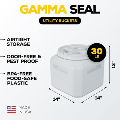 Vittles Vault Airtight Pet Food Storage Container + Scoop, Up to 30lbs - size: 30 Pounds