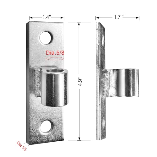 Generic Gate Hinges, Sturdy Metals Wall Mount Gate Hinges Heavy Duty, Gate Hinge for Farm Gate or Fence Gate, Fit 5/8'' Pin Chain Link Fence Gate Hinge-2Pcs, KZ-YZJL38125-2