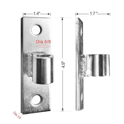 Generic Gate Hinges, Sturdy Metals Wall Mount Gate Hinges Heavy Duty, Gate Hinge for Farm Gate or Fence Gate, Fit 5/8'' Pin Chain Link Fence Gate Hinge-2Pcs, KZ-YZJL38125-2