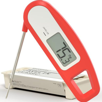 Lavatools Javelin® Ultra-Fast 3-Second Digital Instant Read Meat Thermometer for Grill and Cooking, 2.75" Probe, Compact Foldable Design, Large Display, IP65 Water Resistant, NSF Certified – Sambal - color: Sambal