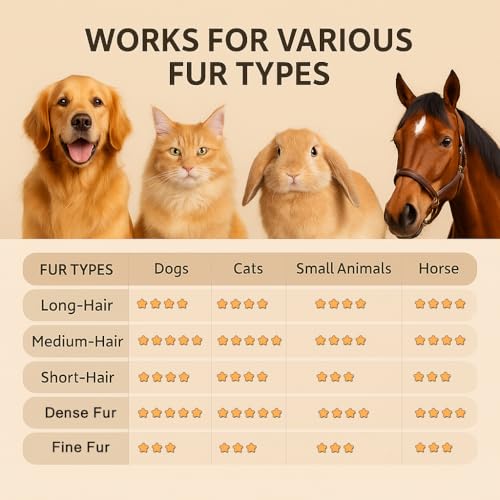 Deshedding Dog Brush, Dog Brush for Shedding Dogs Cats Horses Short Hair
