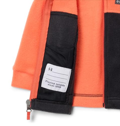 Columbia Youth Steens Mountain II Fleece Jacket - color: Zing/Black, size: 3-6 Months