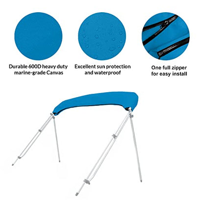SavvyCraft Boat Bimini Top Cover Storage Boot, Blue 85"-90" W - color: Blue, size: 85"-90" W