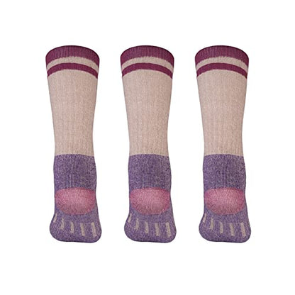 MERIWOOL Merino Wool Hiking Socks for Men and Women – 3 Pairs Midweight Cushioned – Warm n Breathable - color: Dusk, size: Small-Medium