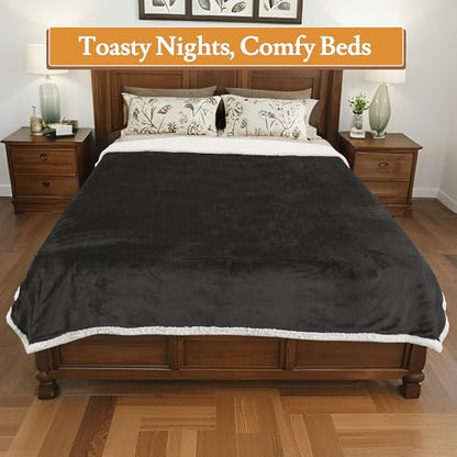 Electric Heated Blanket 50"×60" Throw Size, Plush, Smooth & Fluffy Microplush for Bed, Sofa, Office, 4 Heating Levels & 3H Auto-Off, Machine Washable, Full Body Warmth - Dark Gray - color: 01-dark Gray, size: Throw Size ( 50"x60" )