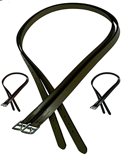 Majestic Ally Genuine Leather English Stirrup Leather (Pair) - color: Brown, size: 48 inch