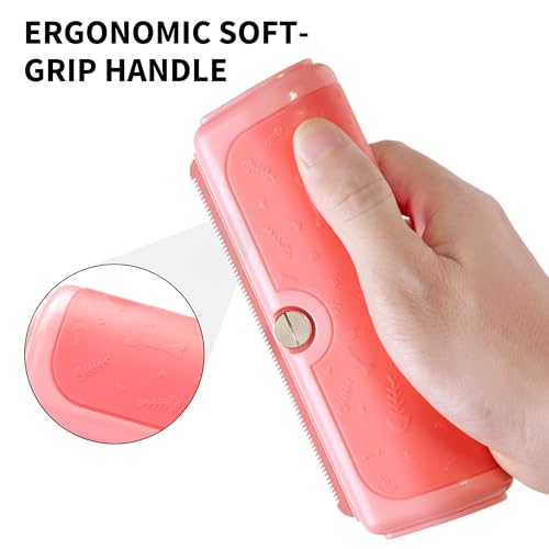 Cat and Dog Deshedding Brush for Shedding, Pink - color: Pink