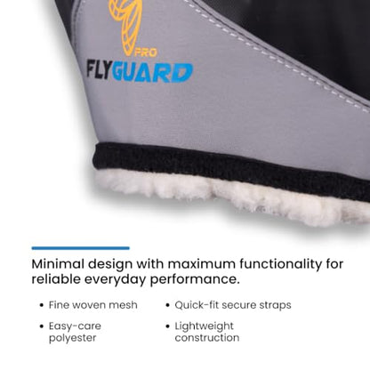 Shires FlyGuard Pro Fine Mesh Earless Fly Mask – Full Size | Lightweight Polyester Fly & Insect Protection | Breathable Fine Mesh for Turnout, Grazing & Stable Use | Jet Colour - color: Jet, size: Full