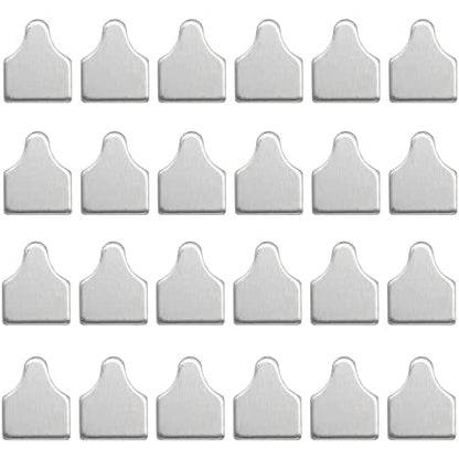ABBECIAO 50Pcs 1/2"×5/8“ Tiny Cow Tags Aluminum Stamping Blanks Cattle Ear Tags 0.06" Thick