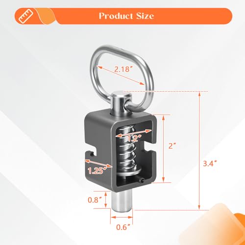 4 Pack Trailer Gate Latch, Heavy-Duty Weld-On 5/8" Spring Latch Assembly, Universal Spring Latch Lock - size: 4 Pack