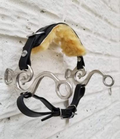 Hackamore Bitless Horse Bit English Western Adjustable Flower Padded Leather Bridle Equestrian