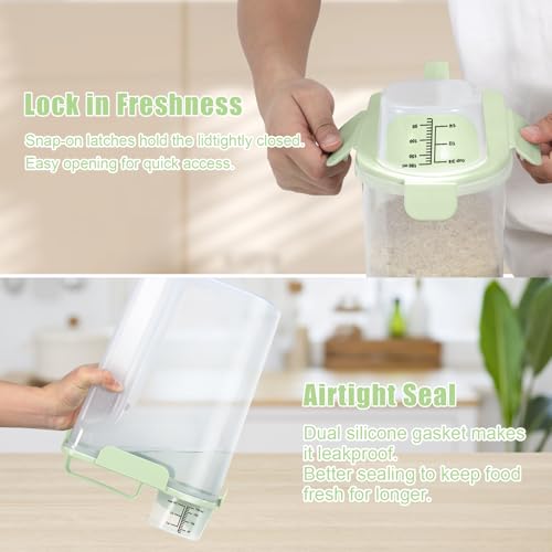 5 Lbs Pet Dog Food Storage Container for Travel Bird Seed Dispenser - Green - color: Pale Green-5L