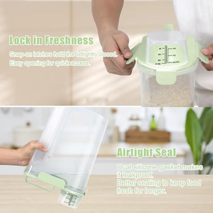 5 Lbs Pet Dog Food Storage Container for Travel Bird Seed Dispenser - Green - color: Pale Green-5L