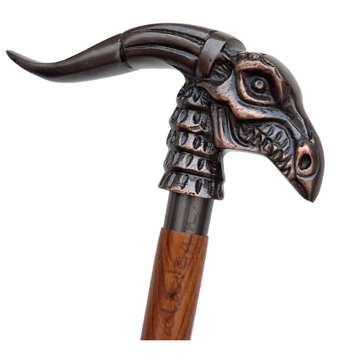 Walking Cane - Handmade,Wooden, Ergonomic, Stylish - Canes for Men, Cane for Women - Elderly Walking Sticks for Seniors, Unique, Wood - style: Dracarys