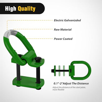 Nilight 4 PCS 1/2" D Ring Tie Down Anchor Bolts on Trailer | Heavy Duty Rings with Screws Bolts on Trailer Truck Bed Cargo 12000 Lbs Break Strength Hook Green - color: Dark Green