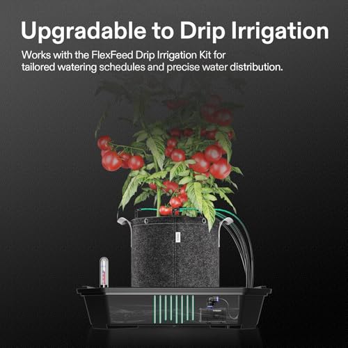 VIVOSUN 8-Pack FlexFeed Self-Watering Pots, Auto Irrigation Fabric Pot Base with Water Meter & Maintenance Window, for Use Indoors/Outdoors in Grow Tents, Greenhouses, Gardens - size: 8-Pack Pots
