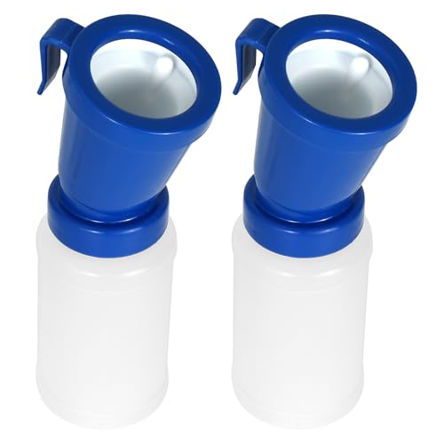 Teat Dip Cup - Non Reflow Design for Cow, Goat, Sheep | Secure Nipple Cleaning Disinfection Dip Cups 300 ml (blue, 2) - style: blue