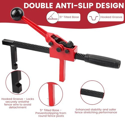 Chain Link Fence Stretcher Tool Heavy Duty Ratcheting Fence Puller