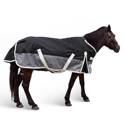 Winter Blanket for Mini Horse, Pony, Donkey, Llama, Alpaca, Small Equine- 220g Filled Medium Weight Winter Horse Blanket - 1200D Water Resistant (55‘’) - size: 55‘’