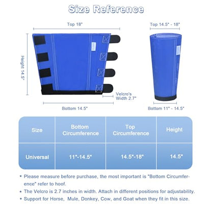 Fly Boots for Horses Set of 4, Loose Fitting Mesh Horse Fly Boots Leggings, Reduce-Stomping Adjustable Equine Leg Wraps & Socks, Stay Up Not Sag, No Rub (Blue) - color: Blue