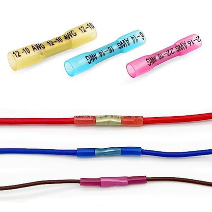 550Pcs Electrical Waterproof Heat Shrink Wire Connectors Kit with Crimper - size: 550pcs-with Crimper