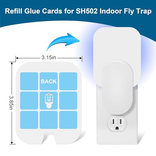 48 Pack Fly Trap Refill Glue Cards Compatible with Safer Home