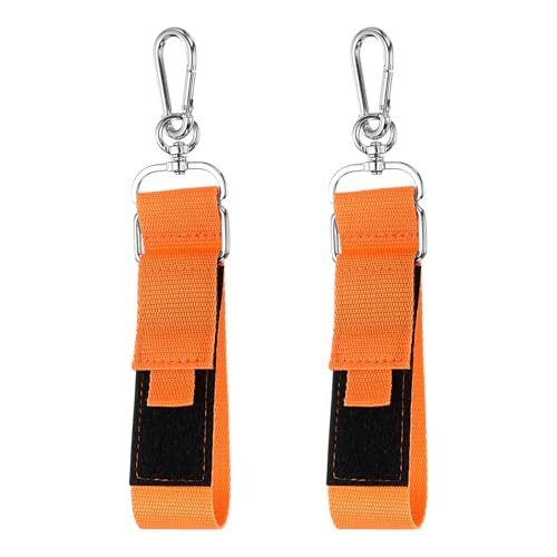PATIKIL 18 Inch Hook Hang Storage Straps, 2 Pcs Hook and Loop Extension Cord Hanger Holder Organizer with Snap Hooks for Power Cables Rope Hoses Hanging Garage Wall, Orange - color: Orange, size: 18 Inch
