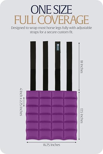Equinavia Cool Relief Therapy Equine Ice Boots for Horses-Gel Cooling Wraps - color: Purple