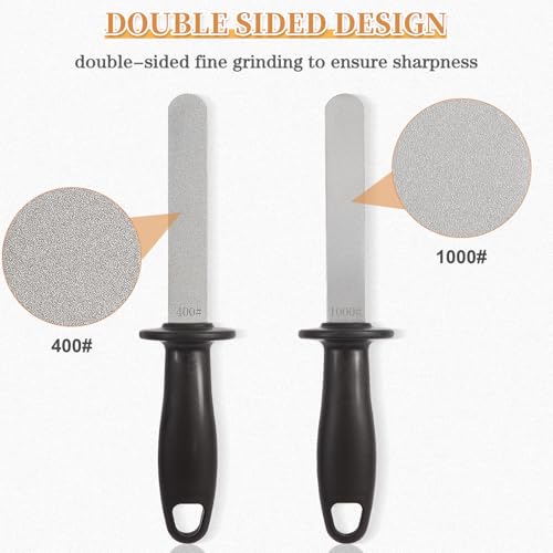 Hoof Knife for Horses with Sharpener, Double-Edge Loop Knife for Farriers