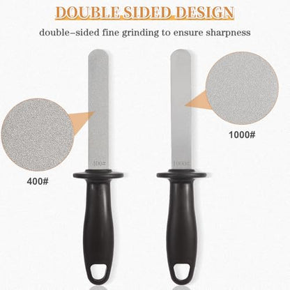 Hoof Knife for Horses with Sharpener, Double-Edge Loop Knife for Farriers