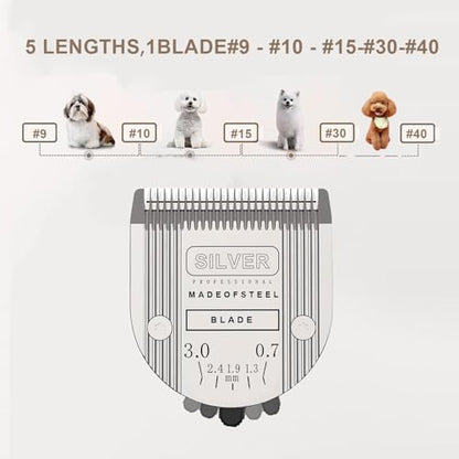 5 in 1 Replacement Blades Compatible with WAHL Bravura .Chromado - color: Silver Gray