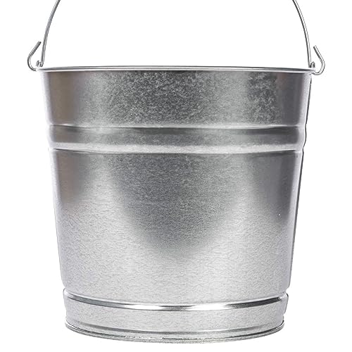 12-Quart Galvanized Trash Can, Metal Bucket - color: 12-quart Bucket