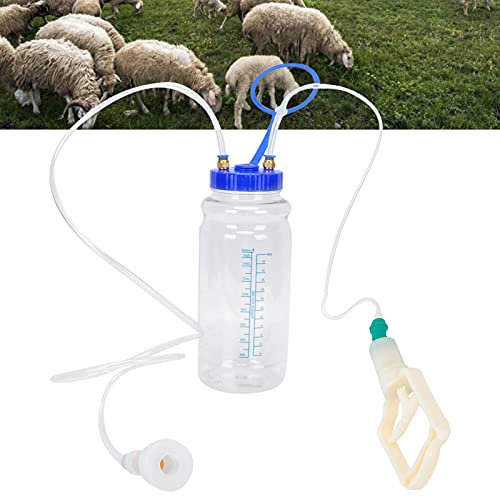 Milking Machine, Goat Milking Machine,Manual Goat Milker,Single Head Milker with Vacuum Pump,2L Sheep Milking Machine for Farm,for Homesteaders and Small Dairy Goats (Single Sided) (Single Sided) - size: Single Sided