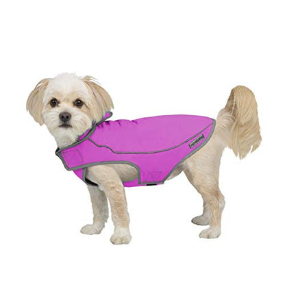 Jacket for All Dogs, Fleece-Lined, Waterproof Doggie Vest, Reflective Pet Parka (2200) (X-Small, Pink) - color: Pink, size: X-Small