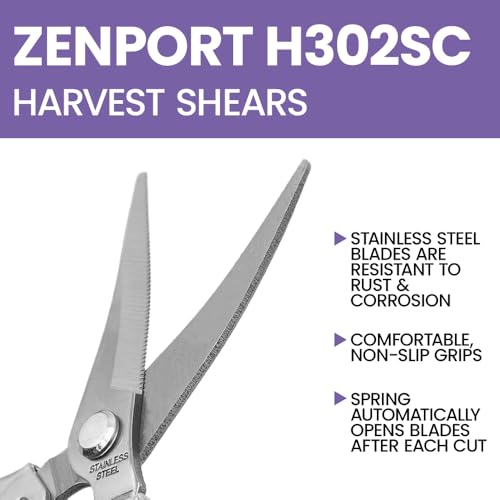 Harvest-Bunch Cutter, Curved Stainless Steel Serrated Blade