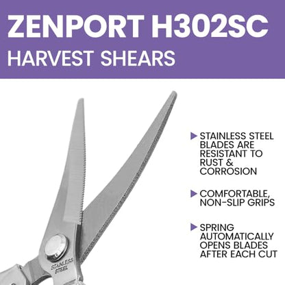 Harvest-Bunch Cutter, Curved Stainless Steel Serrated Blade