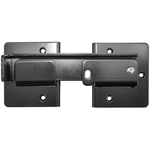 Double Gate Flip Sentry Gate Latch-Flip Latch. Padlocked for Added Security Powder Coated Black & Has Hardware - CASE Qty 6 - size: FLIP / DUMPSTER, style: CASE